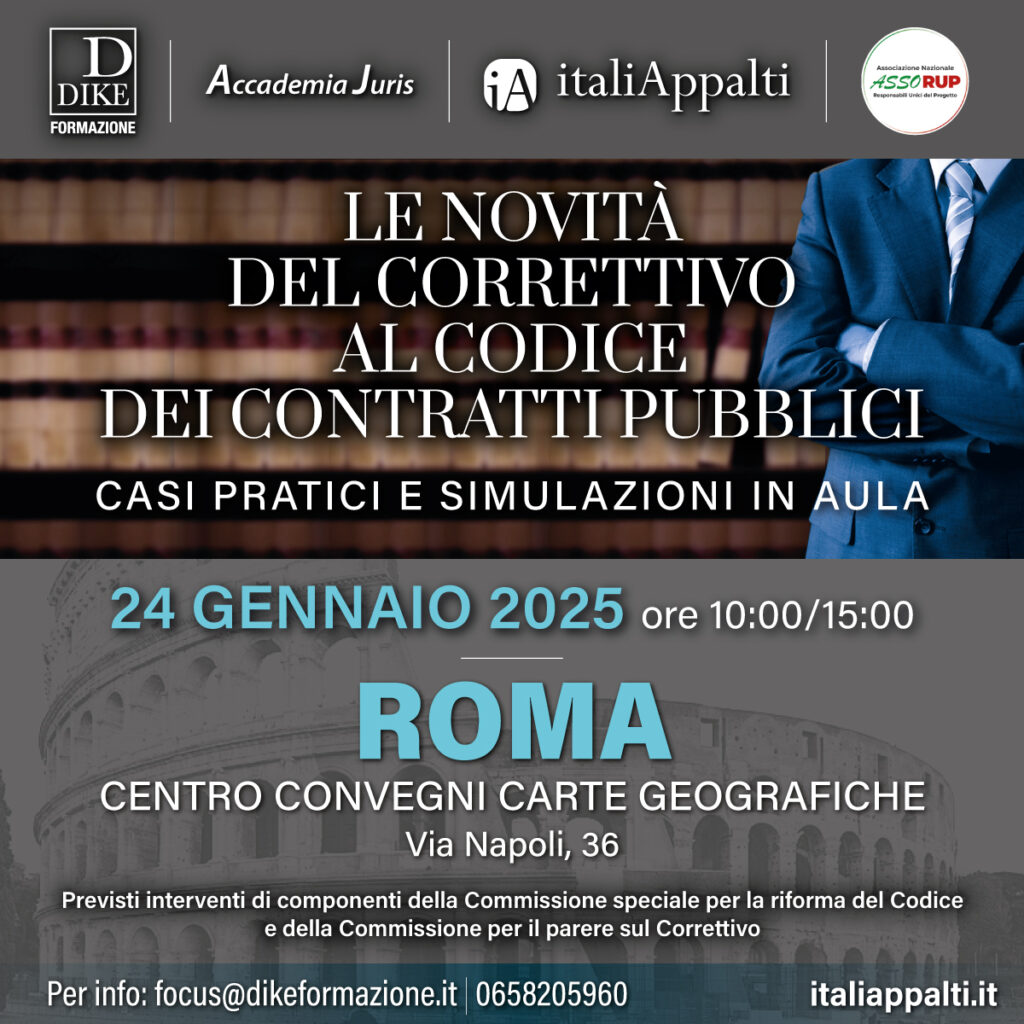 Corso appalti Roma: le novità del correttivo al Codice dei contratti pubblici